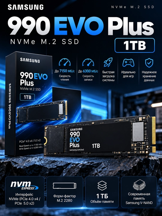 Устройство внутренней памяти SSD NVME Samsung - 