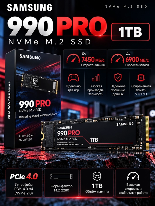 Устройство внутренней памяти SSD NVME Samsung
