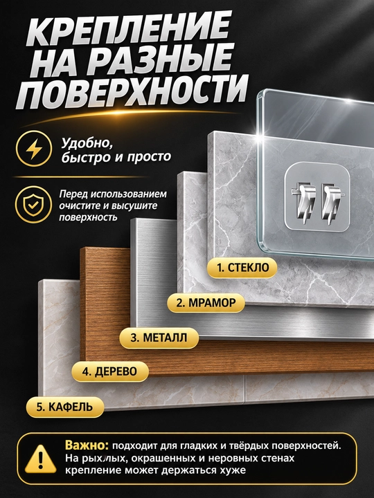 Двойной самоклеящийся держатель