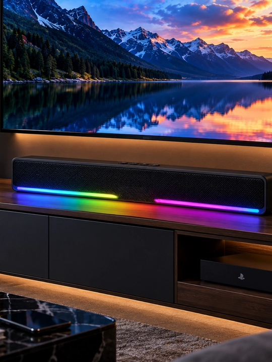 Bluetooth-саундбар BS-286 с RGB-подсветкой, беспроводная колонка для дома и ТВ