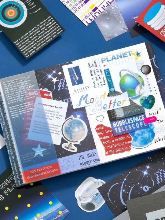 Y2K Scrapbook paketi, ijodiy to‘plam, 90+ buyum - 