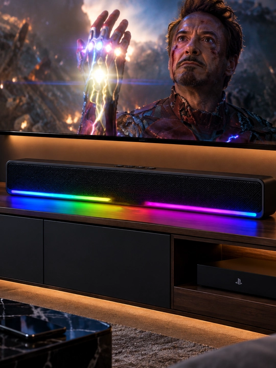 BS-286 Bluetooth Soundbar Kolonka, RGB Yoritgichli Simsiz Audio kalonka