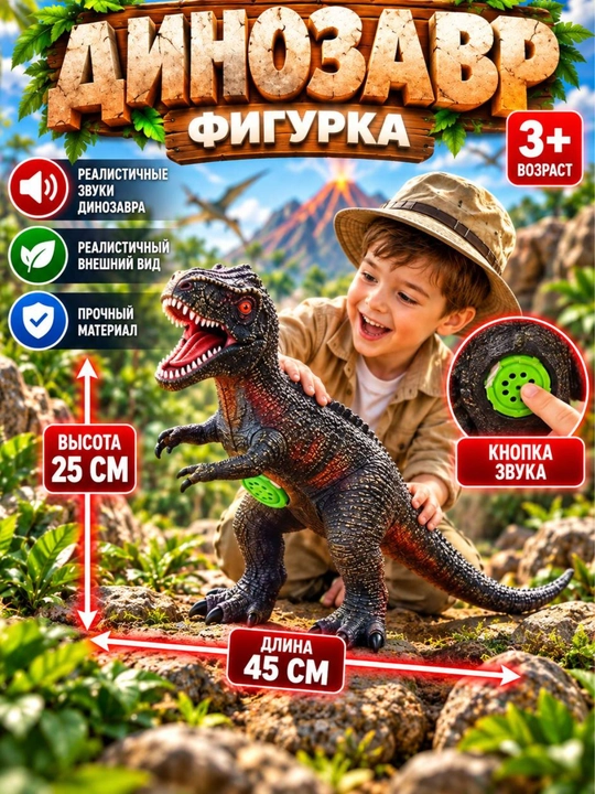 Игрушка с гигантским динозавром - 