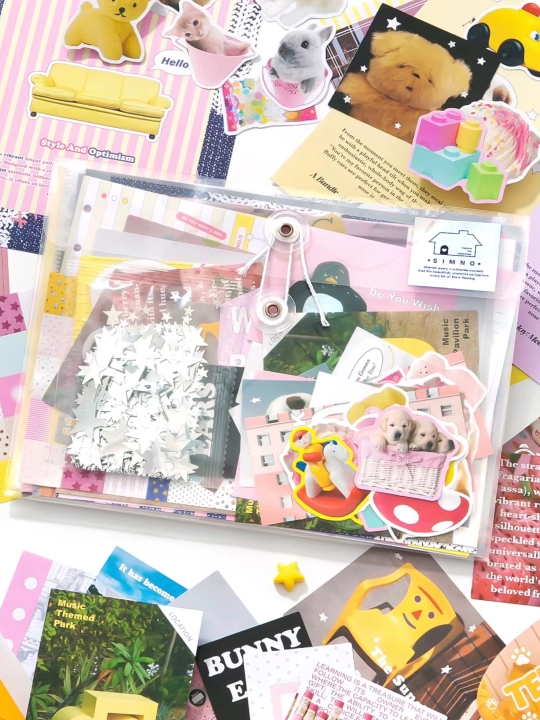 Y2K Scrapbook paketi, ijodiy to‘plam, 90+ buyum - 
