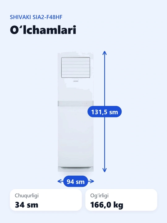 Konditsioner SHIVAKI SENSEI SIA2-F48HF