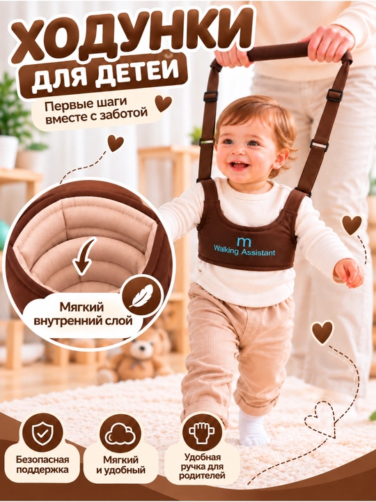 Вожжи ходунки для ребенка, поводок детский