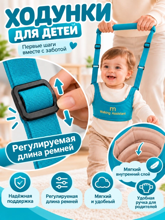 Вожжи ходунки для ребенка, поводок детский