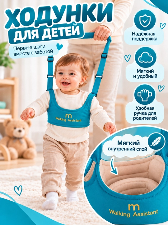 Вожжи ходунки для ребенка, поводок детский