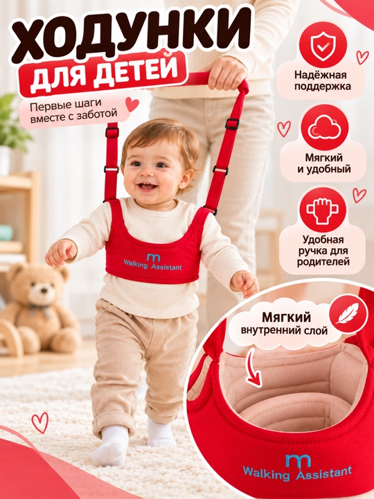 Вожжи ходунки для ребенка, поводок детский