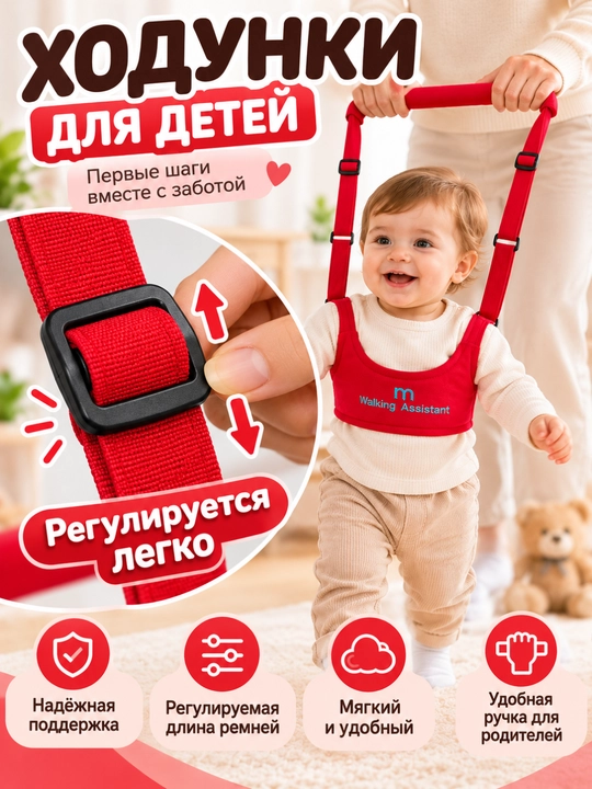 Вожжи ходунки для ребенка, поводок детский
