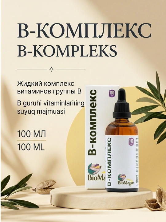 BioMagic B-комплекс, витамины группы B в жидкой форме, 100 мл - 