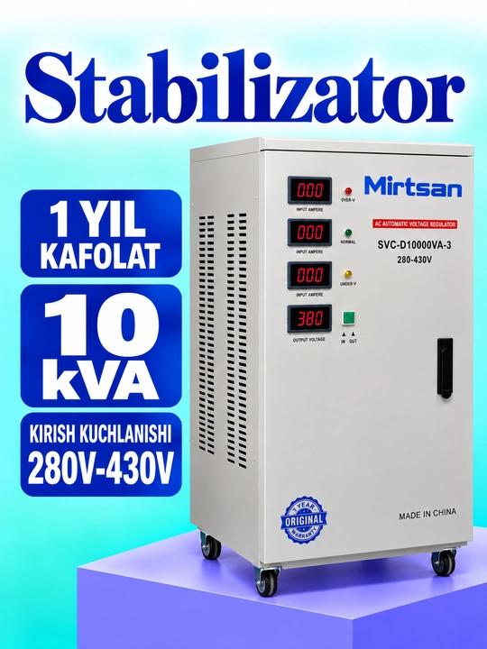 Трёхфазный Автоматический Стабилизатор Напряжения Mirtsan 280–430 В - 