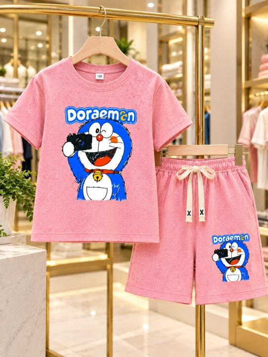 Костюм для девочки летний, с шортами и футболкой, Doraemon, 8–12 лет