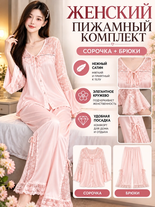 Ayollar pijamasi, atlas to‘plam - 