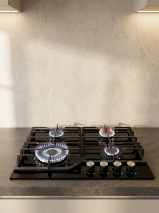 Premier PRM pishirish paneli 4 ta konforka Dual WOK toblangan shisha cho‘yan panjaralar