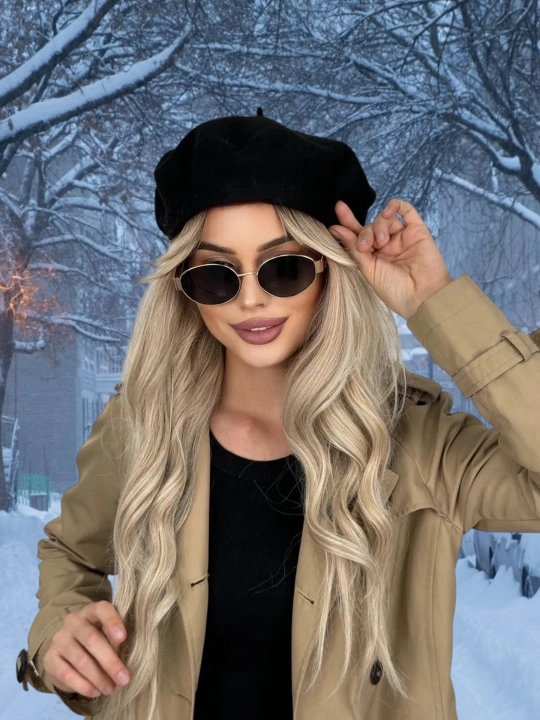 Ayollar uchun zamonaviy beret shapka, nafis dizaynli,kuz va bahor mavsumi uchun bosh kiyim