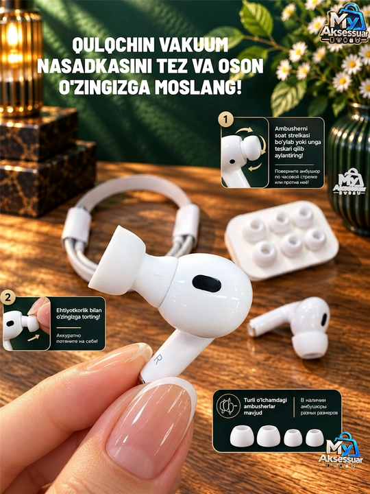 Simsiz quloqchinlar Pro 2 ANC full funksiyali bluetooth naushnik iPhone va Android uchun