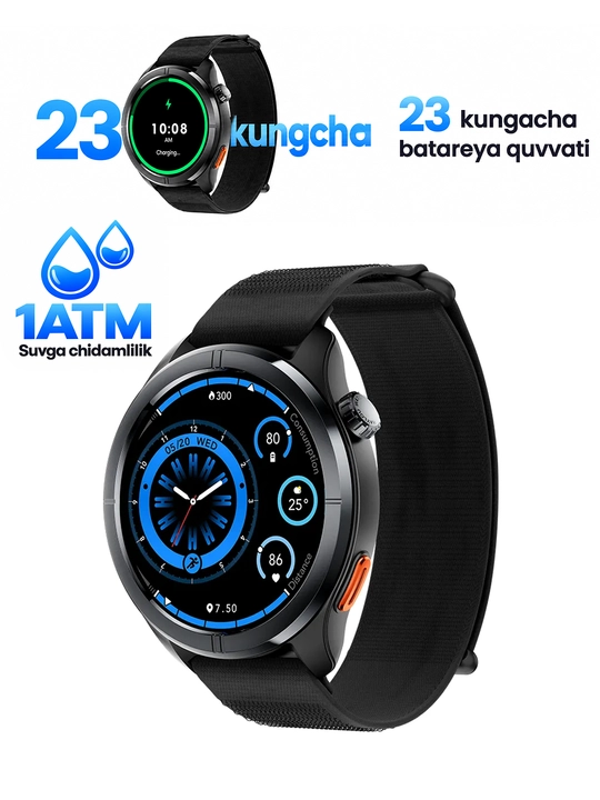HAYLOU Solar Neo 2 Smart Watch — умные часы, AMOLED, 150+ фитнес режимов, Bluetooth-звонки