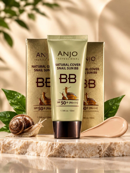 CROME SNAIL BB krem SPF 50, с муцином улитки, отбеливающий тональный крем
