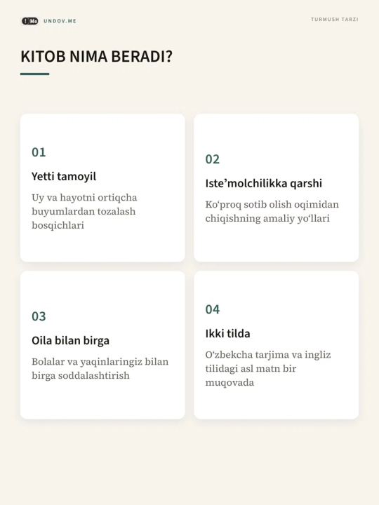 Joshua Bekker - Minimalizm - hayotni soddalashtirish san'ati