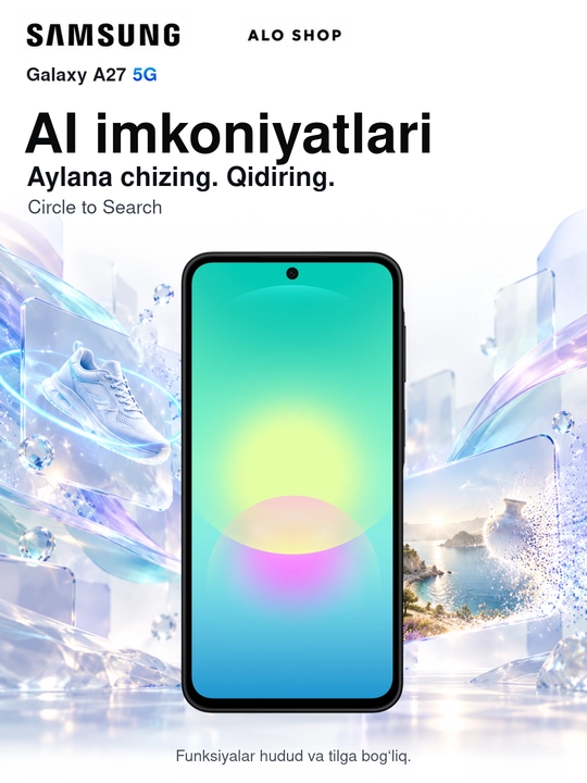 Smartfon Samsung Galaxy A27 5G, 8/256 GB, Super AMOLED 120 Hz, Samsung adapteri sovg‘aga