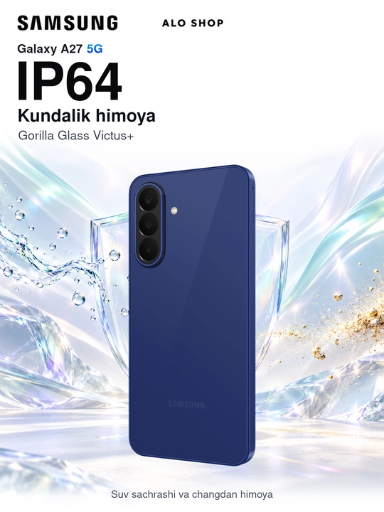 Smartfon Samsung Galaxy A27 5G, 8/256 GB, Super AMOLED 120 Hz, Samsung adapteri sovg‘aga