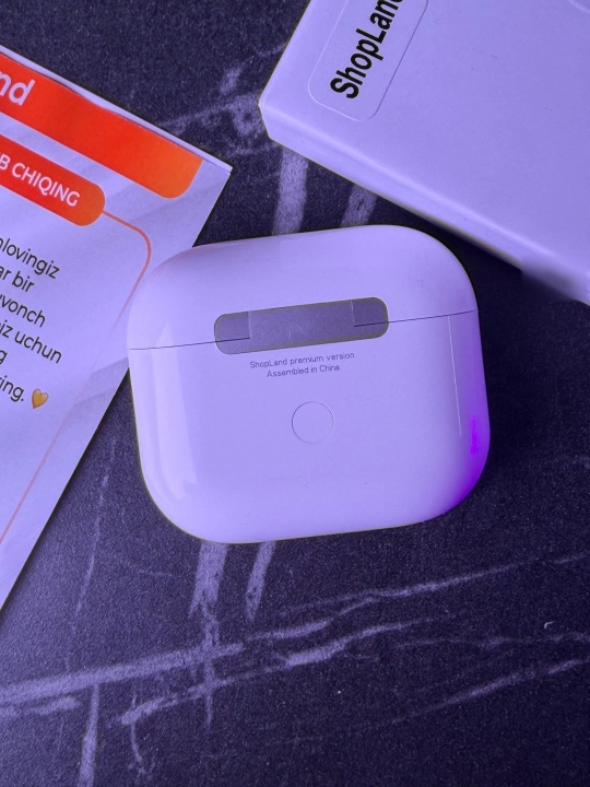 iPhone va Android uchun Pods 3 Premium simsiz minigarnituralari, changyutgichsiz, g'ilof bilan birga