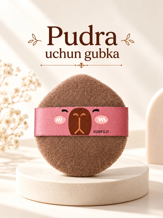 Yumshoq pudra gubkasi, mini sponj esa sovg'aga - 