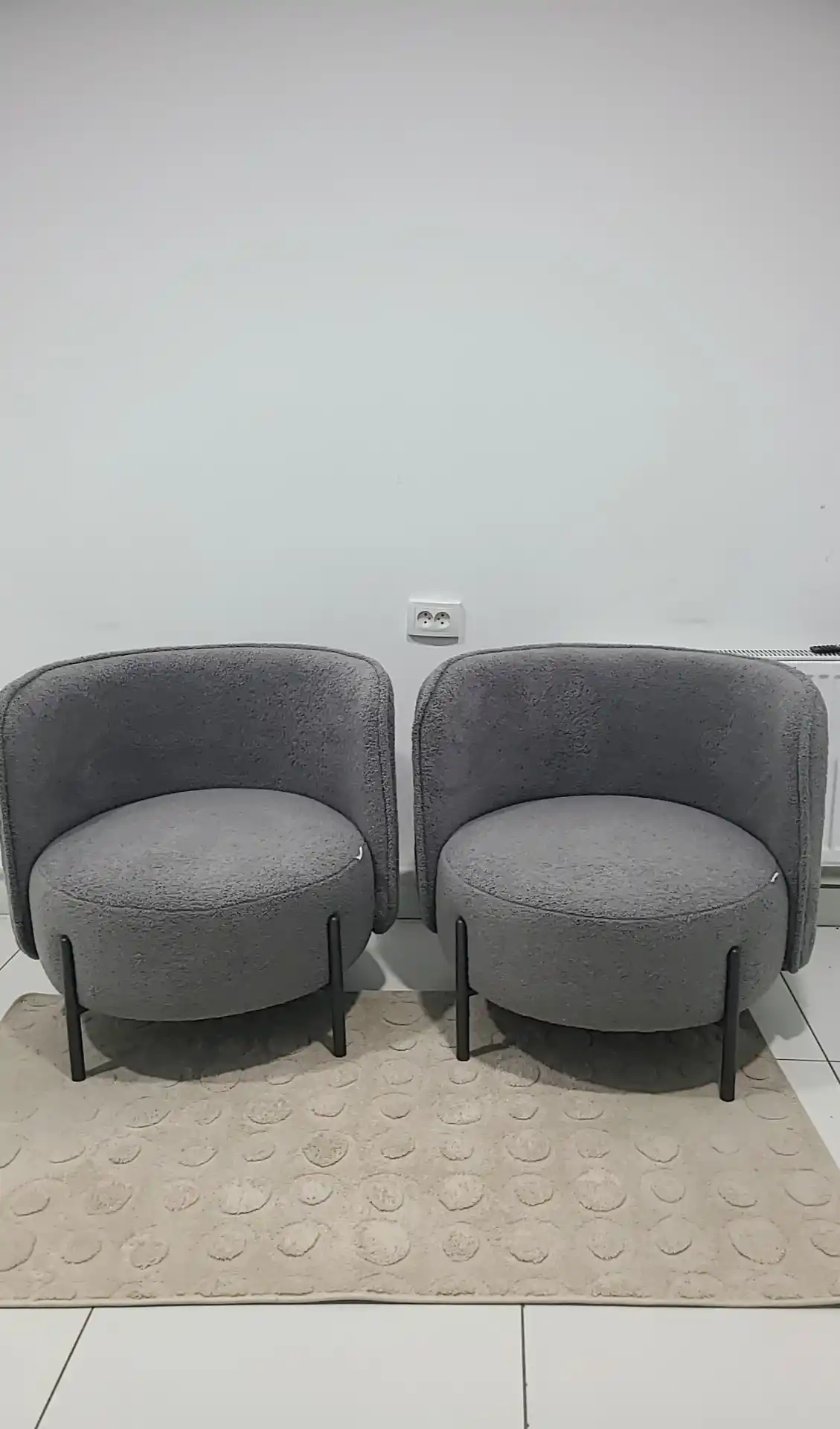 Кресло AIKO Comfy, мягкое, для дома и офиса, букле, стальной каркас, нагрузка 150 кг