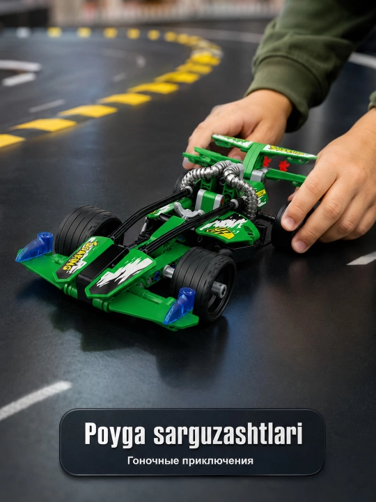 Konstruktor poyga mashinasi, bolalar uchun mashina o'yinchoq, 6+