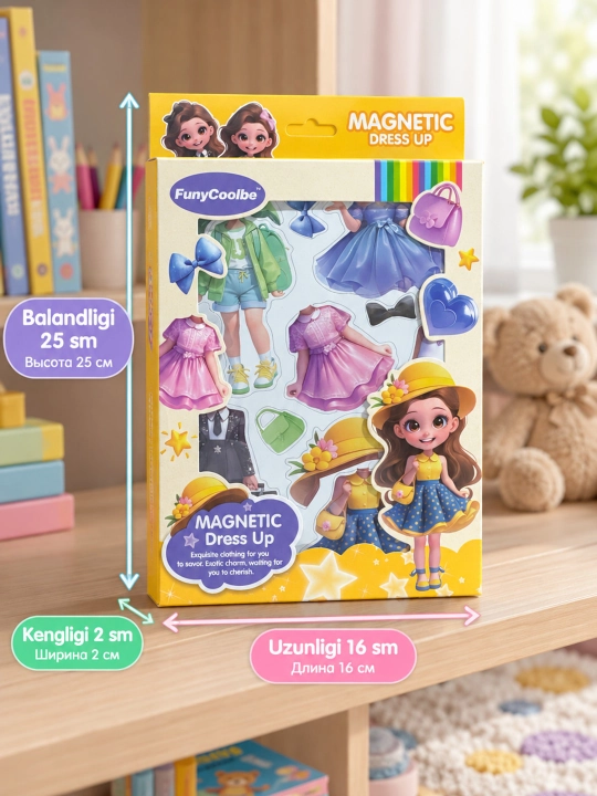Магнитная игра одевалка: кукла для девочек и игровой набор 3+