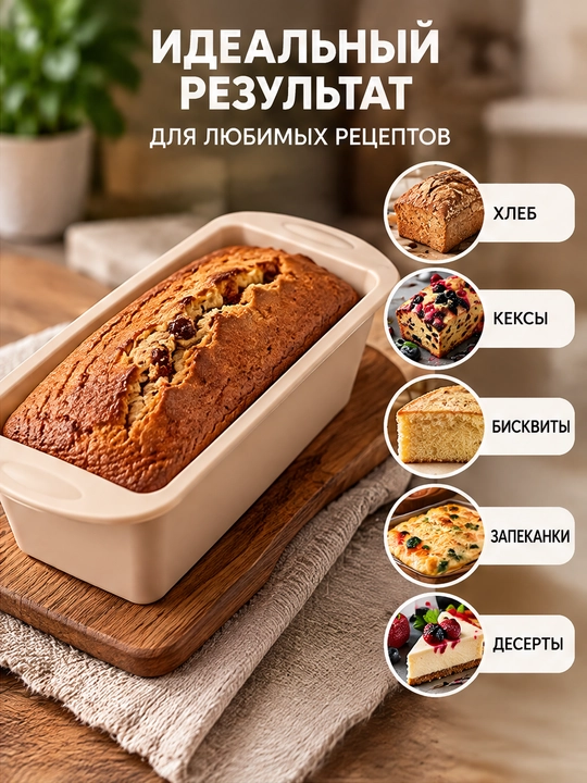 Силиконовая форма для выпечки кексов, форма для хлеба, прямоугольная, Буханка, 20×9,5×5,5