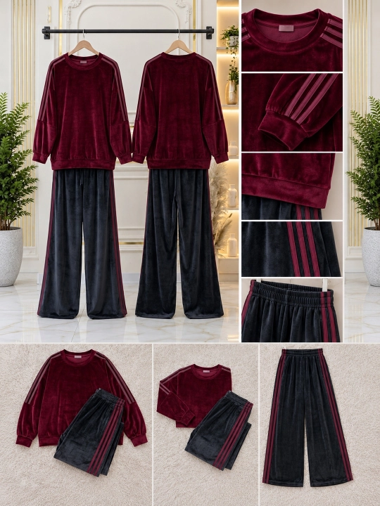 Ayollar dvoykasi, hb bambuk matoli ustki va keng shim, Free size 46–52