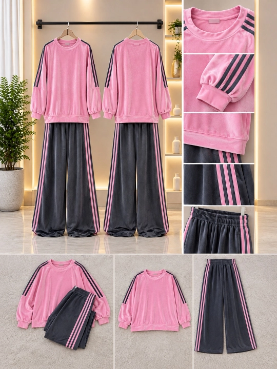 Ayollar dvoykasi, hb bambuk matoli ustki va keng shim, Free size 46–52
