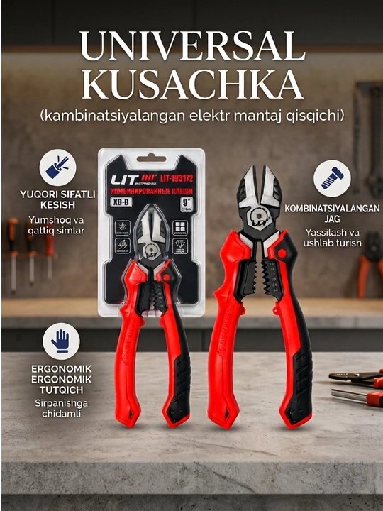 UNIVERSAL KUSACHKA (kambinatsiyalangan elektr mantaj qisqichi) - 