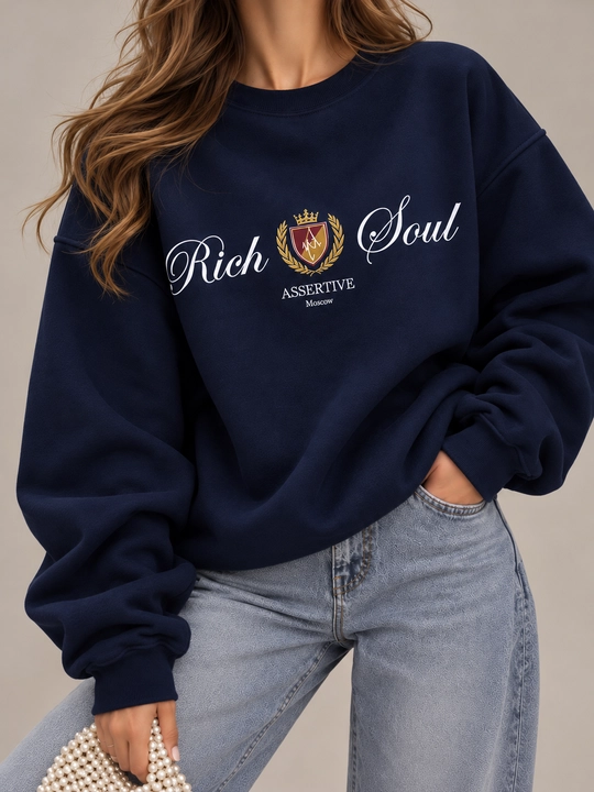 Женский свитшот oversize Rich Soul с принтом