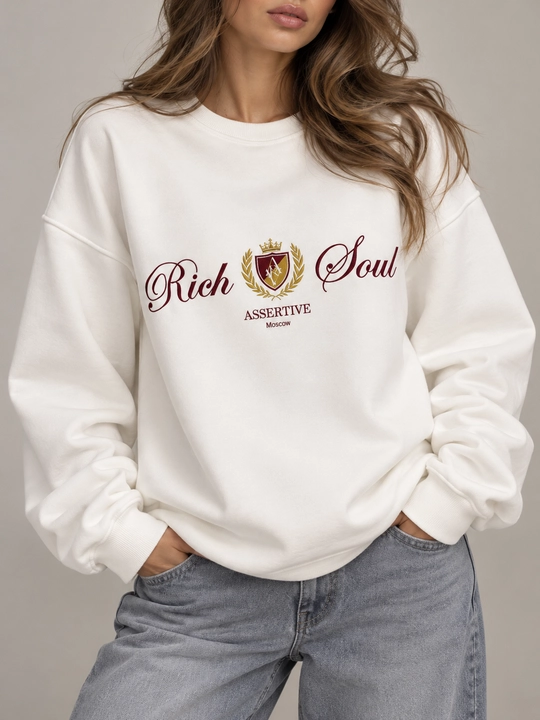Женский свитшот oversize Rich Soul с принтом