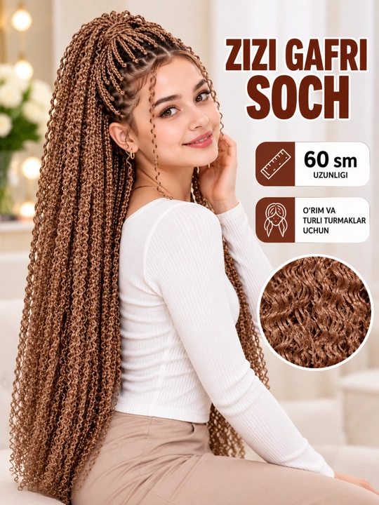 Волосы, волосы Зизи, кудри, канекалон, волосы зигзаг, искусственные волосы, цветные волосы - 