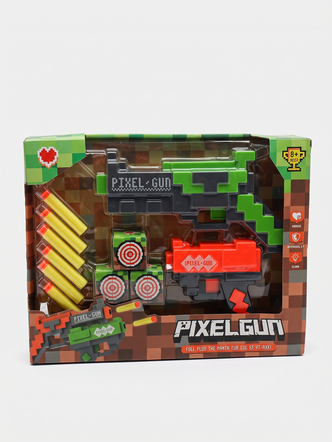 To'plam Pixel Gun ikkita to'pponcha va EVA yumshoq o'qlar bilan, 6+