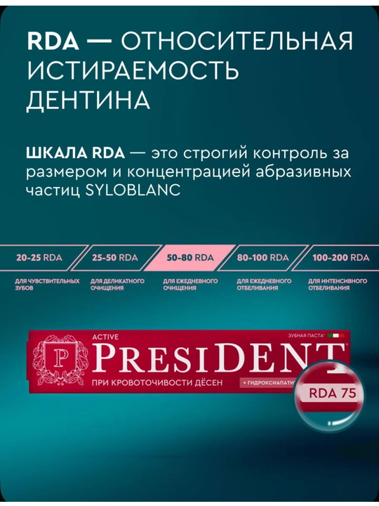 Зубная паста President Active