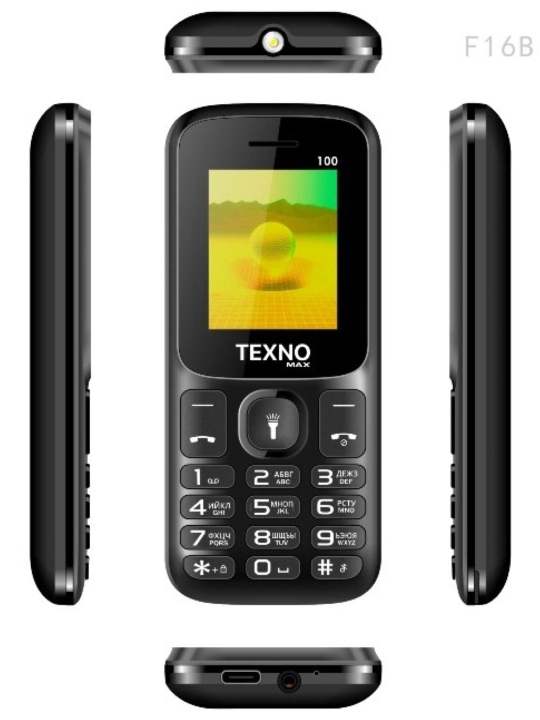Texnomax 100 tugmali telefoni. 2 sim karta, FM radio, MP3, Ovoz yozish
