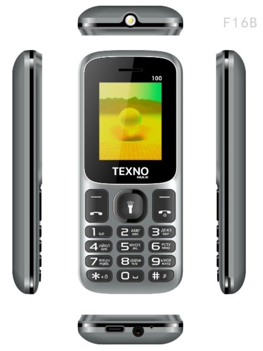 Texnomax 100 tugmali telefoni. 2 sim karta, FM radio, MP3, Ovoz yozish