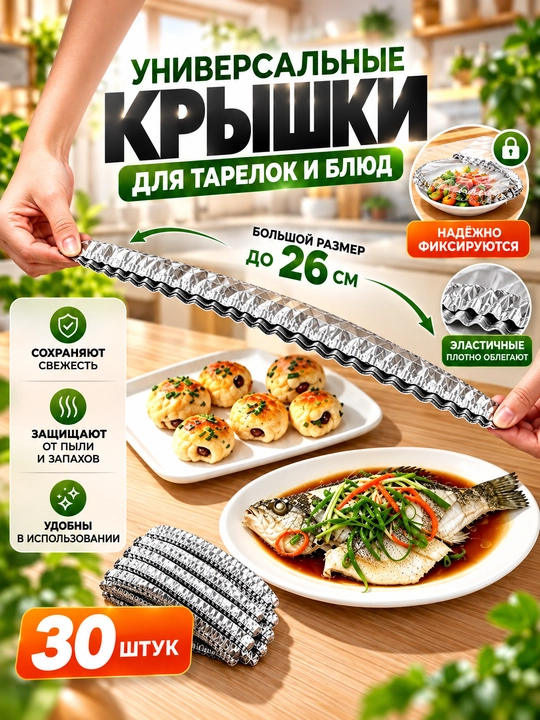 Пакеты на резинке для хранения продуктов и упаковки, 100 шт