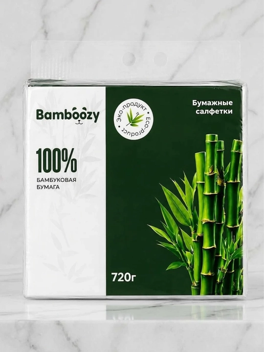 Бамбуковые салфетки, 100% бамбук, без хлора, 6-слойная, очень мягкие, 720 г