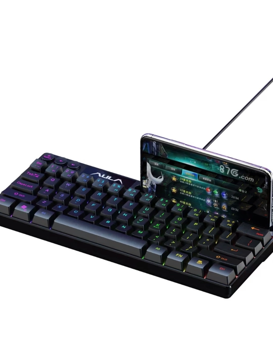 Проводная компьютерная клавиатура AULA с RGB-подсветкой