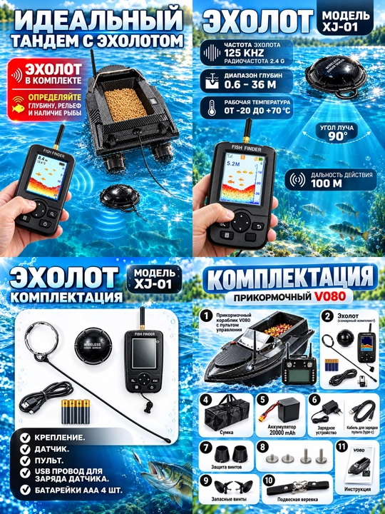 Прикормочный кораблик для рыбалки