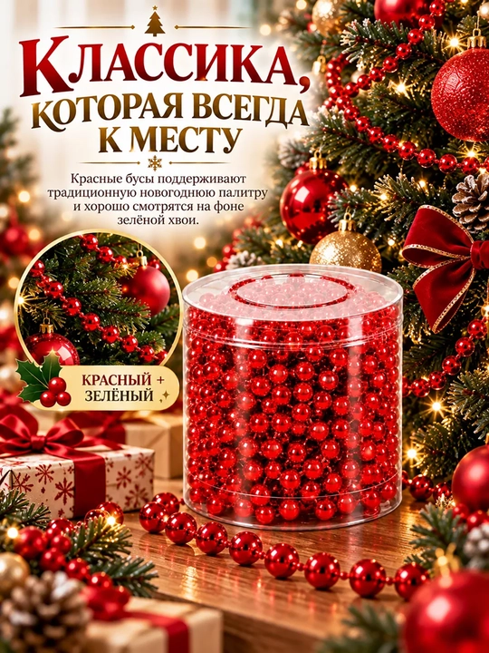 Archa munchoqlari, munchoqli bezak zanjiri, yangi yil archasi bezaklari