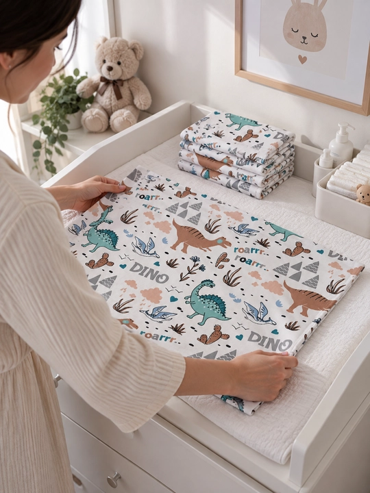 Yangi tug‘ilgan chaqaloqlar uchun yo‘rgak, bolalar choyshab, flanel, 100% paxta, 120×110sm