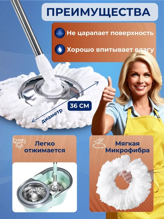 Дополнительное щетка для швабр с ведром - 