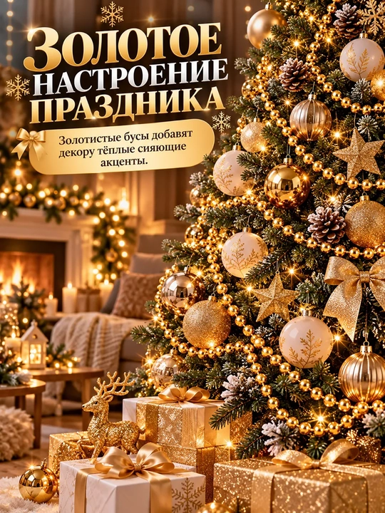 Archa munchoqlari, munchoqli bezak zanjiri, yangi yil archasi bezaklari